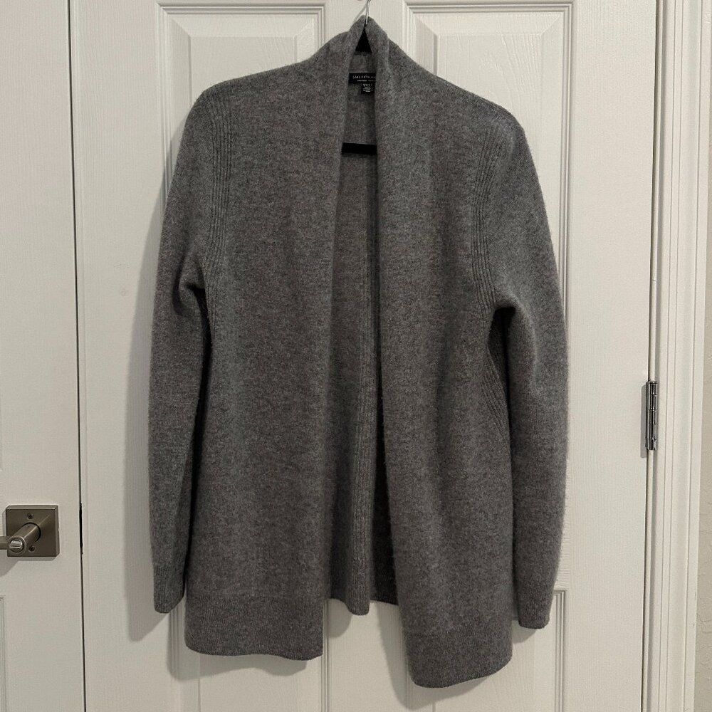 Saks Fifth Avenue 100% Cashmere Gray Cardigan